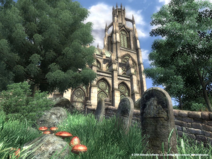 Erkundung eines Friedhofs mit Außenansicht einer Kirche im Hintergrund