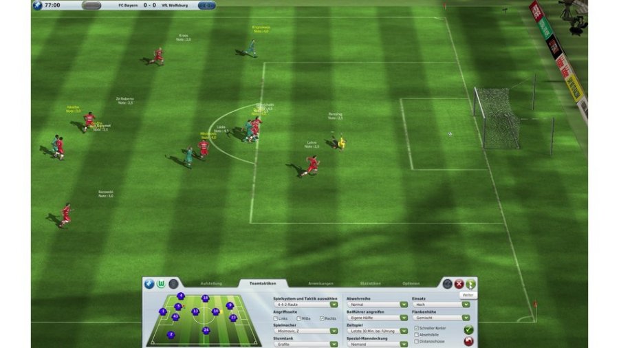 Screenshot aus "Fußball Manager 09"