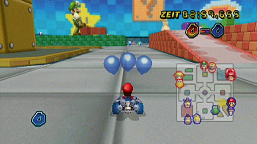 Mario mit Luftballons