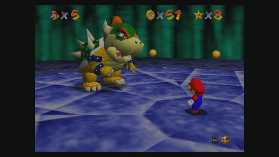 Mario begegnet einem Endgegner